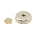 48mm dia x 11.5mm thick x 8mm c/bore N42 Neodymium Pot Magnet - 86kg Pull