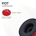 100mm dia x 15mm thick Ferrite Limpet Pot Magnet c/w M6 threaded hole - 55kg Pull