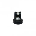 22mm dia x 6mm high Rubber Coated Cable Holding Magnet With 8mm Rubber Clamp - 4.3kg Pull