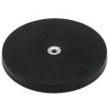 88mm dia x 8mm high Rubber Coated POS Magnet c/w M6 Boss Thread (Flush x 6mm deep) - 42kg Pull