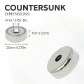 20mm dia Neodymium Pot Magnets, Steel Discs & Screws Pack