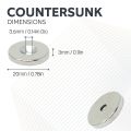 20mm dia x 3mm thick North & South Neodymium Countersunk Magnets & Screws Pack