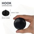 57mm dia Ferrite White or Black Painted Clamping Magnet with M4 Hook - 25kg Pull