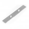 101 x 14.5 x 2mm thick Nickel Plated Mild Steel Plate + 2x 5.25mm c/sunk holes