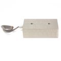 152.4 x 76.2 x 50.8mm thick Electromagnet with 10mm Mounting Hole - 567kg Pull (12V DC / 37W)