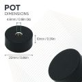 22mm dia x 10mm thick x M5 thread hole Rubber Coated Pot Magnet - 2.6kg Pull