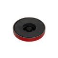 76mm dia x 12.5mm thick Ferrite Limpet Pot Magnet c/w M6 threaded hole - 33kg Pull