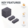 25 x 10 x 6mm thick Y30BH Ferrite Magnet - 0.8kg Pull