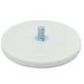 88mm dia x 8mm thick Rubber Coated POS Magnet c/w M8 x 15mm External Thread