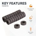 8mm O.D. x 4mm I.D. x 3mm thick Y10 Ferrite Magnets - 0.048kg Pull