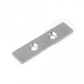 61 x 14.5 x 2mm thick Nickel Plated Mild Steel Plate + 2x 5.25mm c/sunk holes