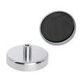 80mm dia x 32mm tall x M10 thread Ferrite Pot Magnet - 60kg Pull