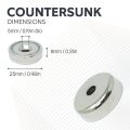 25mm dia x 8mm thick x 5mm c/sink N42 Neodymium Pot Magnet - 26kg Pull