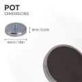 40mm dia x 8mm thick Ferrite Pot Magnet with M5 External Thread - 14.9kg Pull