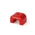 Medium Red Alnico Horseshoe Magnet - 9kg Pull (40 x 25 x 25mm)