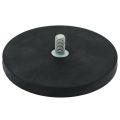 88mm dia x 8mm thick Rubber Coated POS Magnet c/w M8 x 15mm External Thread