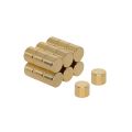 5mm dia x 4mm thick N35 Neodymium Magnet - 0.66kg Pull (Gold Plated)