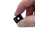 22mm dia x 6mm high Rubber Coated Cable Holding Magnet With 4mm Hole Cable Tie Clip - 4.3kg Pull