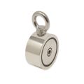 60mm dia x 30mm N42 Neodymium Pot Magnet with 2x M8 Eyebolts + 10 metre Rope - 120kg Pull
