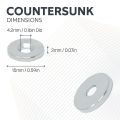 15mm dia Countersunk Magnets, Steel Discs & Screws Pack