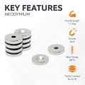25mm dia x 5mm thick x 6mm c/sink Neodymium Magnet - 11.2kg Pull