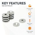 20mm dia x 4mm thick North & South Neodymium Countersunk Magnets & Screws Pack