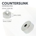 10mm dia x 5mm thick North & South Neodymium Countersunk Magnets & Screws Pack