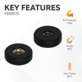 16.6mm dia x 5.1mm thick x 4.2mm c/sink Rubber Coated N42 Neodymium Magnet - 1.9kg Pull