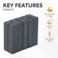 9 x 9 x 39mm thick Y10 Ferrite Magnets - 0.15kg Pull