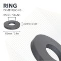 190mm O.D x 85mm I.D x 23mm thick Y30BH Ferrite Ring Magnet 16kg Pull