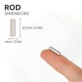 4mm dia x 12.5mm thick N42 Neodymium Magnets - 0.72kg Pull