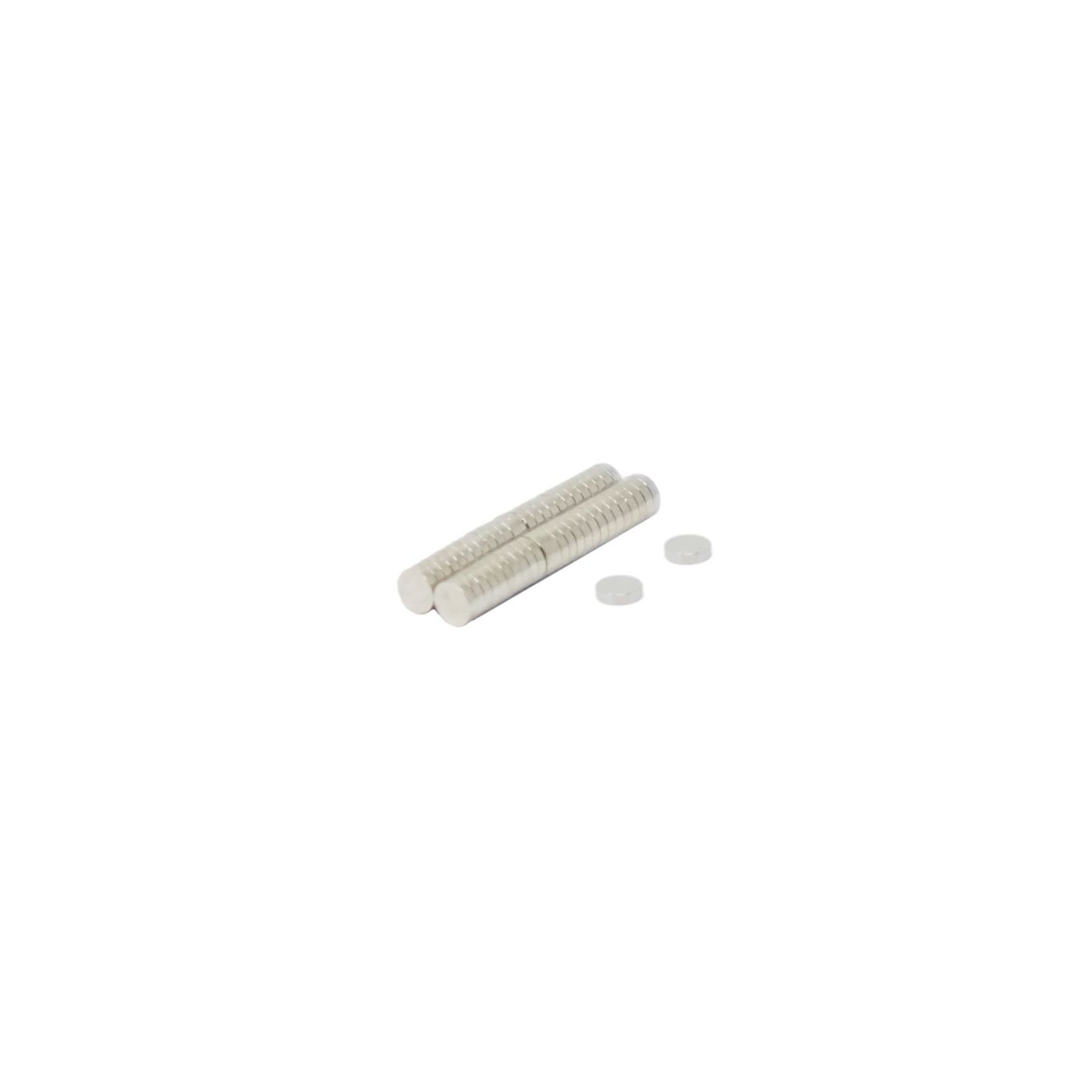 2mm dia x 0.5mm thick N42 Neodymium Magnet - 0.06kg Pull