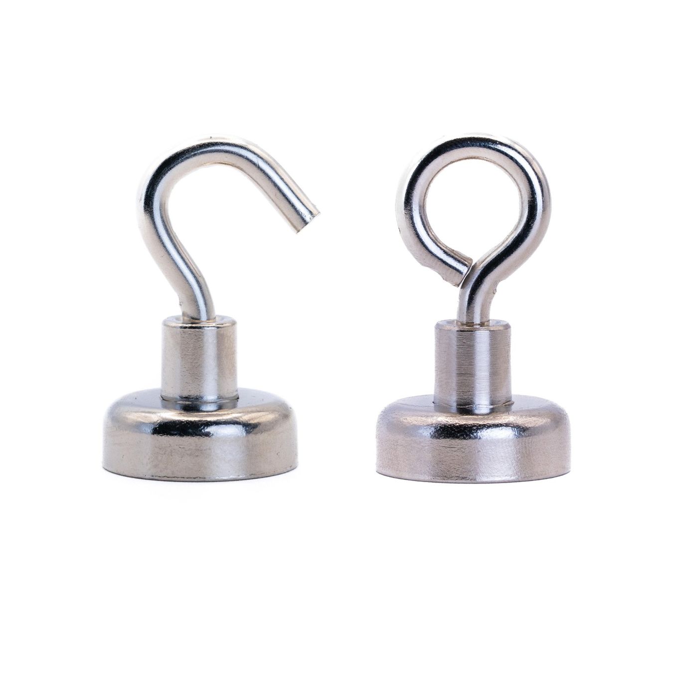 20mm dia Neodymium Clamping Magnet with M4 Hook or Eyebolt - 16.5kg Pull