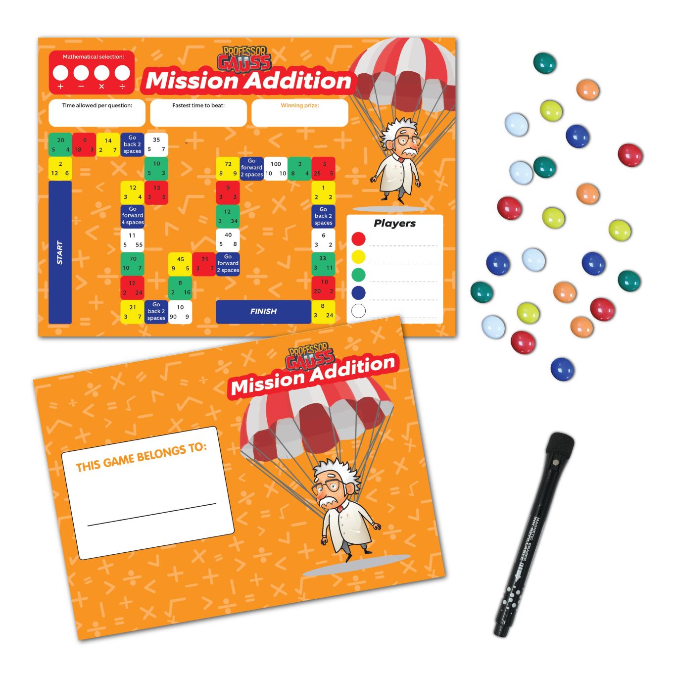 Professor Gauss™ Key Stage 2 Printed Magnet Game - Mission Addition