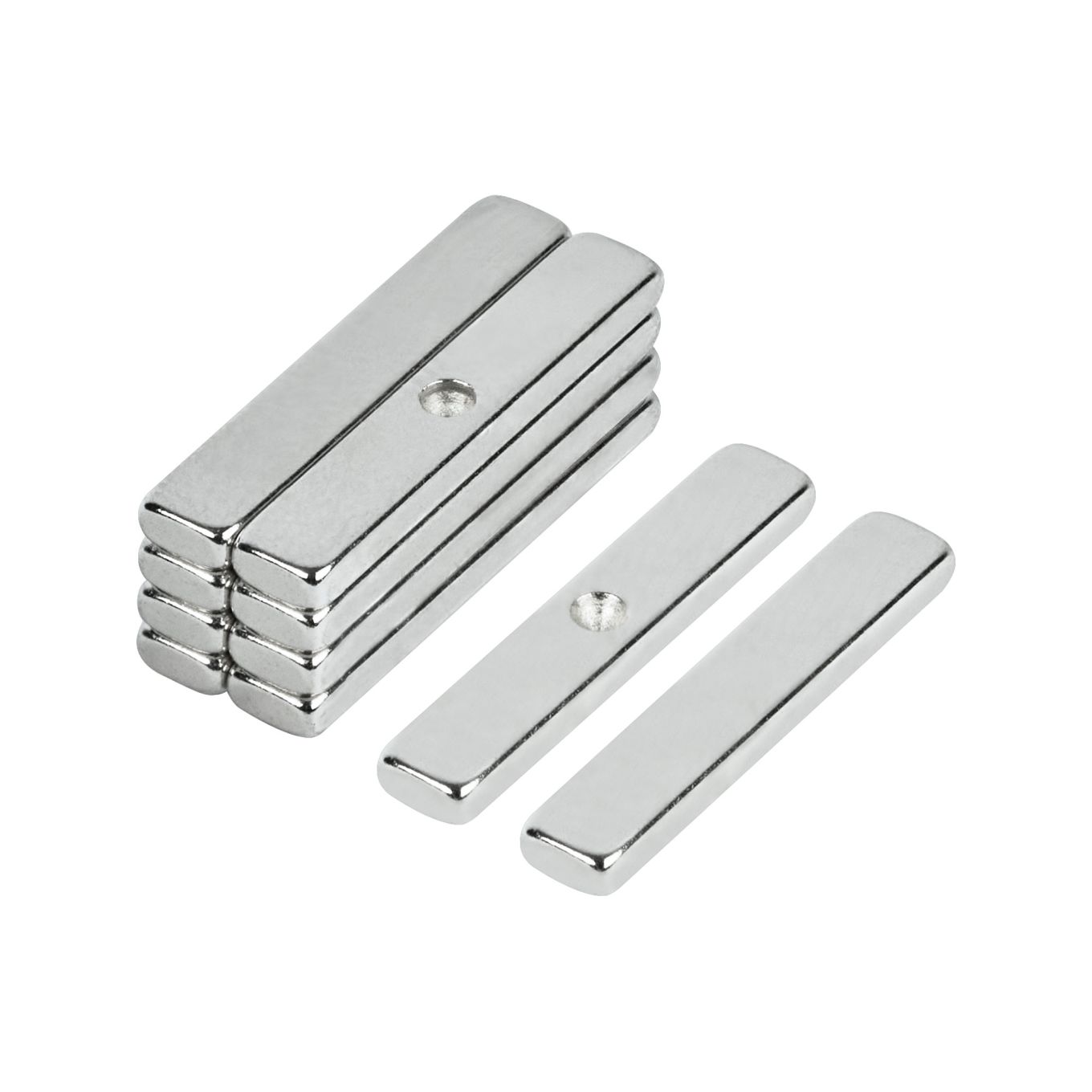 17 x 3 x 1.5mm N42 Neodymium Magnet - North Pole Dimpled