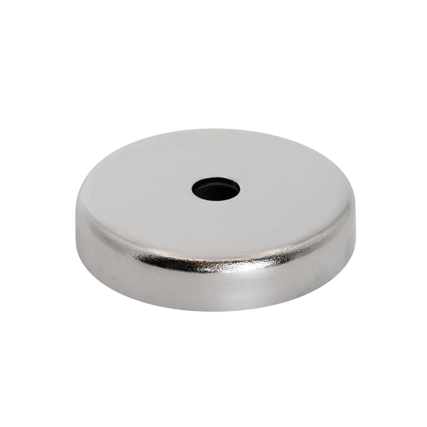 50mm dia x 10mm thick x 8.5mm hole Ferrite Pot Magnet - 15.8kg Pull