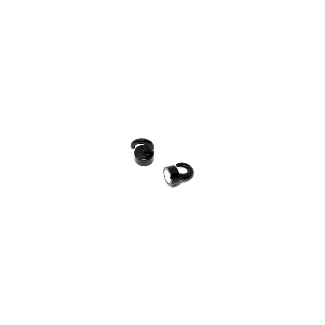 Coloured Plastic Mini Magnetic Hooks - 1kg Pull (12mm dia x 20mm tall)