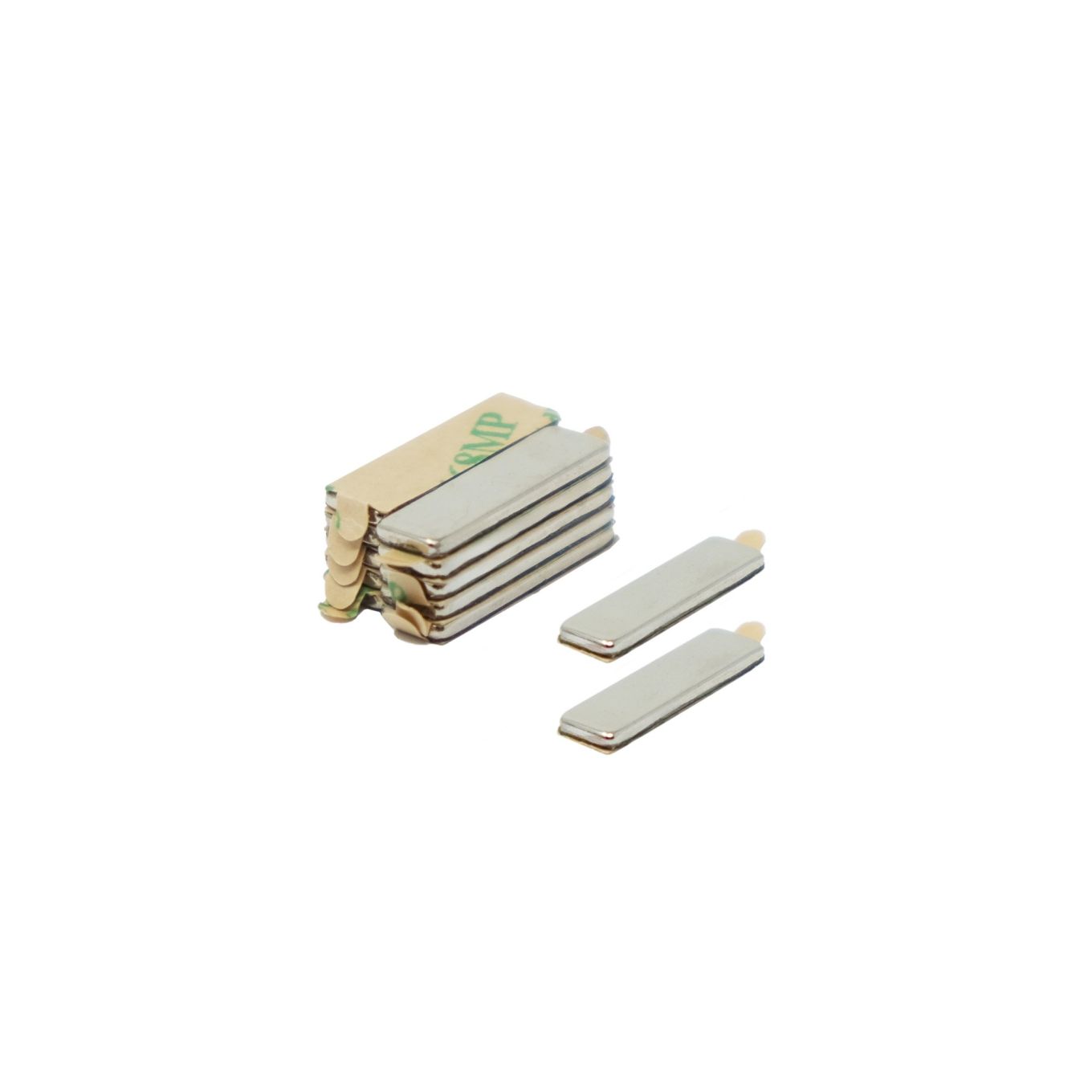 Adhesive 20 x 6 x 1.5mm thick N42 Neodymium Magnet - 1.6kg Pull