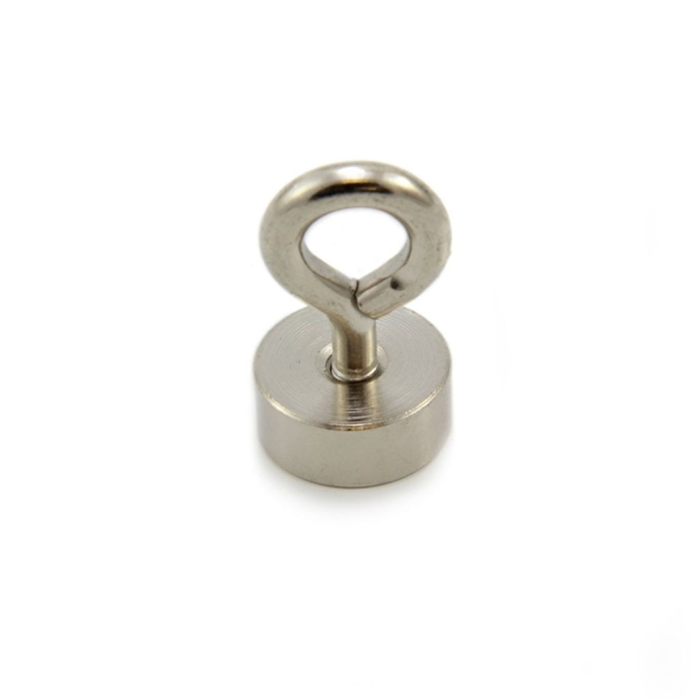 19mm dia Neodymium Clamping Magnet with M5 Hook or Eyebolt - 17.38kg Pull