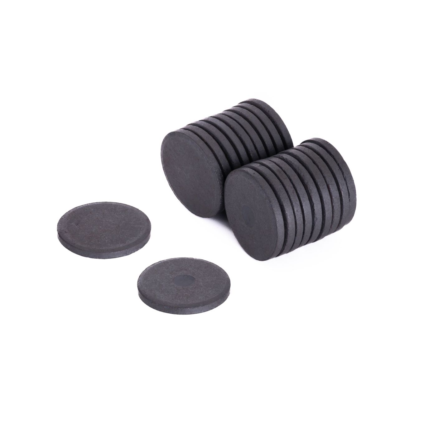 25mm x 3mm thick Y10 Ferrite Magnet - 0.69kg Pull