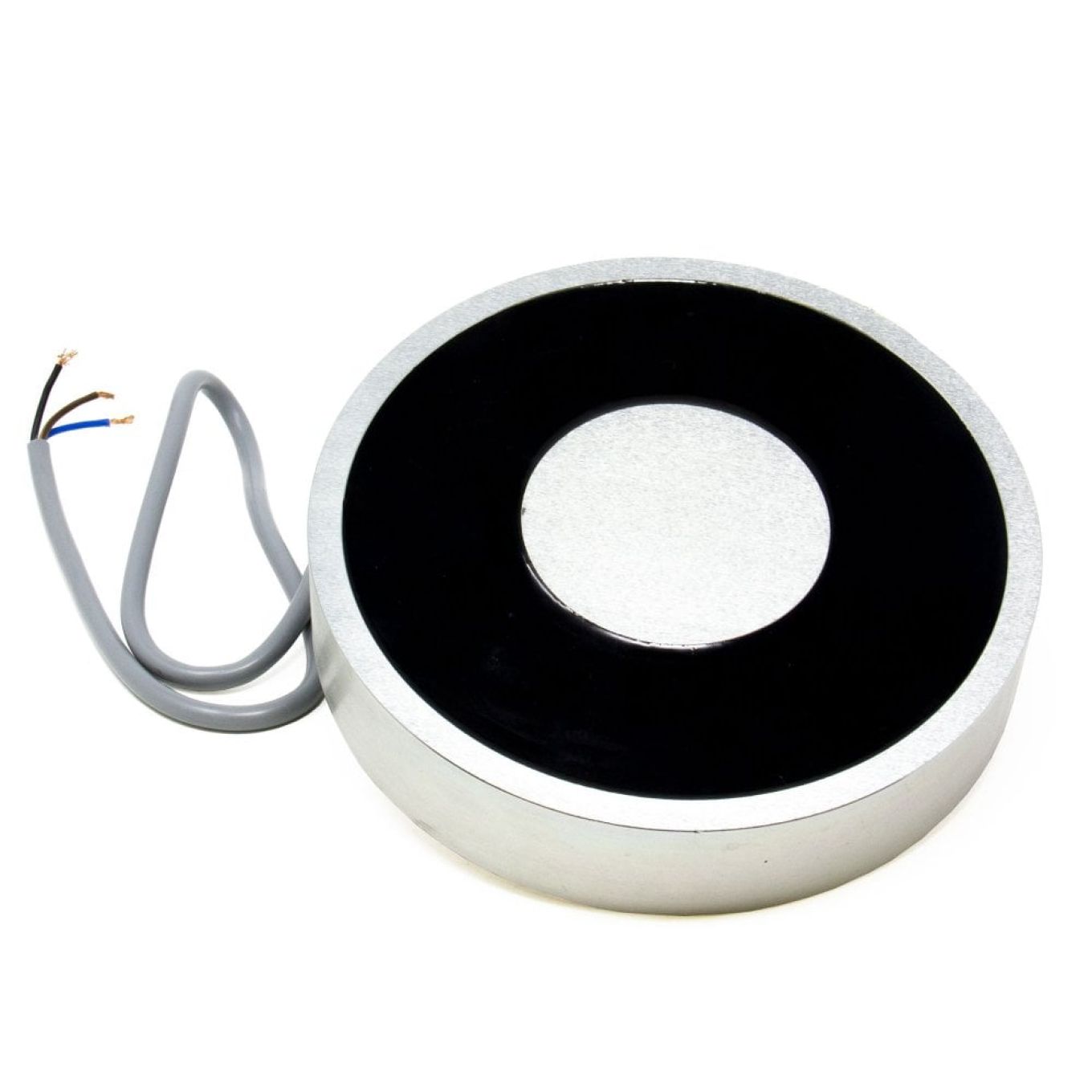 152.4mm dia x 31.75mm thick Electromagnet with 2x 6mm Mounting Hole - 454kg Pull (12V DC / 7.8W)