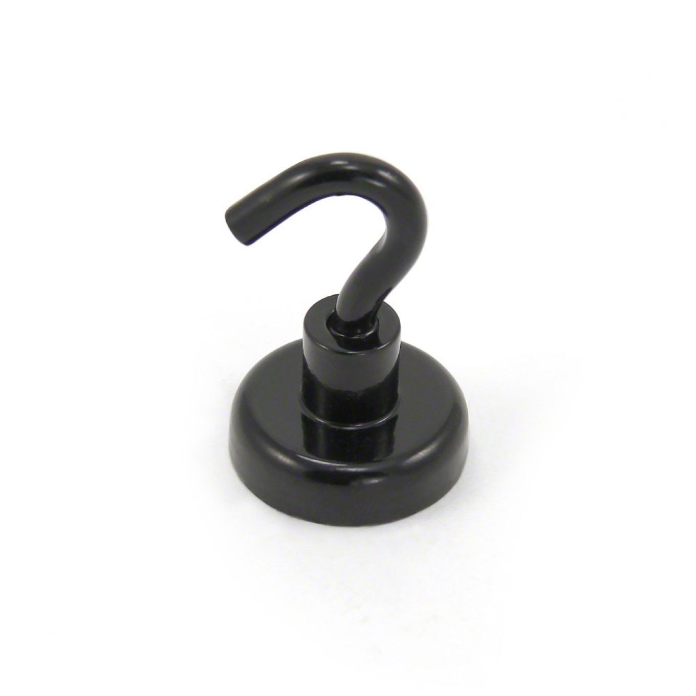 25mm White or Black Painted Neodymium Hook Magnet with M5 Hook - 20kg Pull