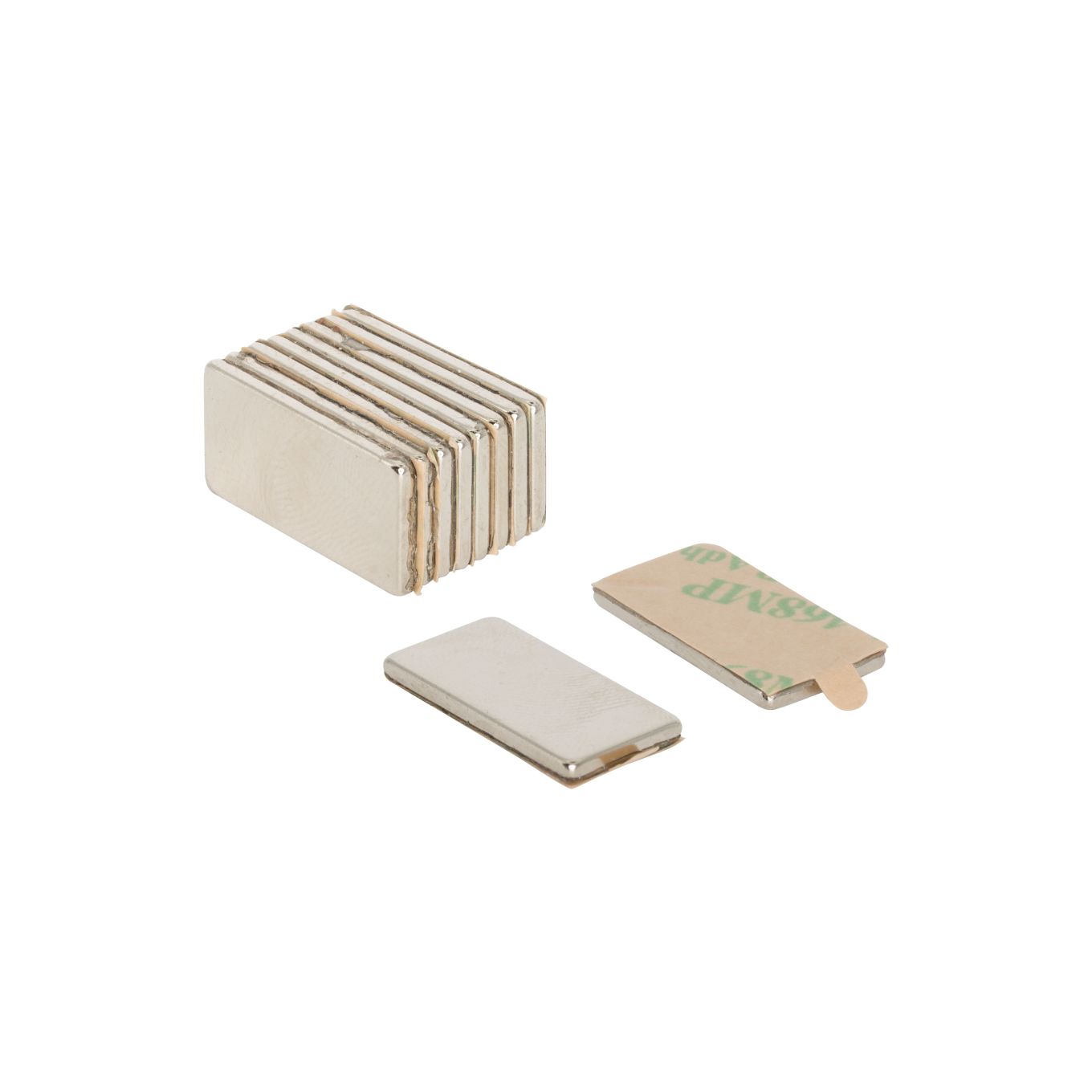 Adhesive 20 x 10 x 1.5mm thick N42 Neodymium Magnet - 2kg Pull