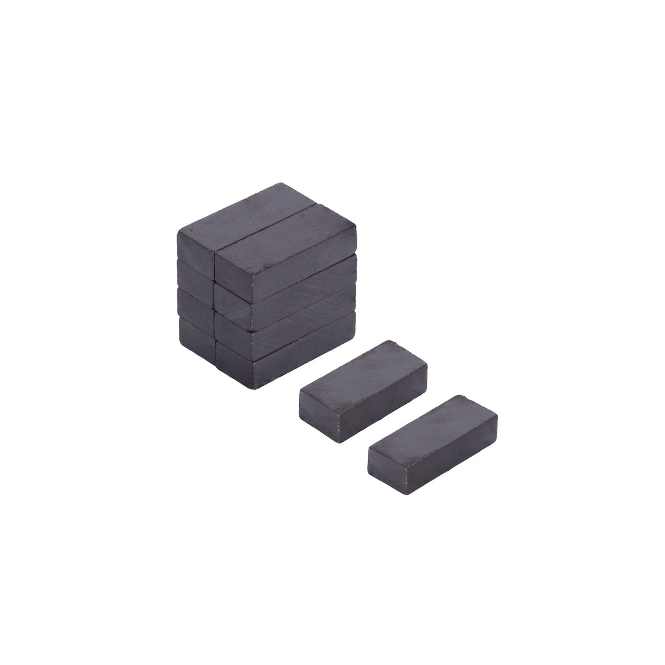25 x 10 x 6mm thick Y30BH Ferrite Magnet - 0.8kg Pull