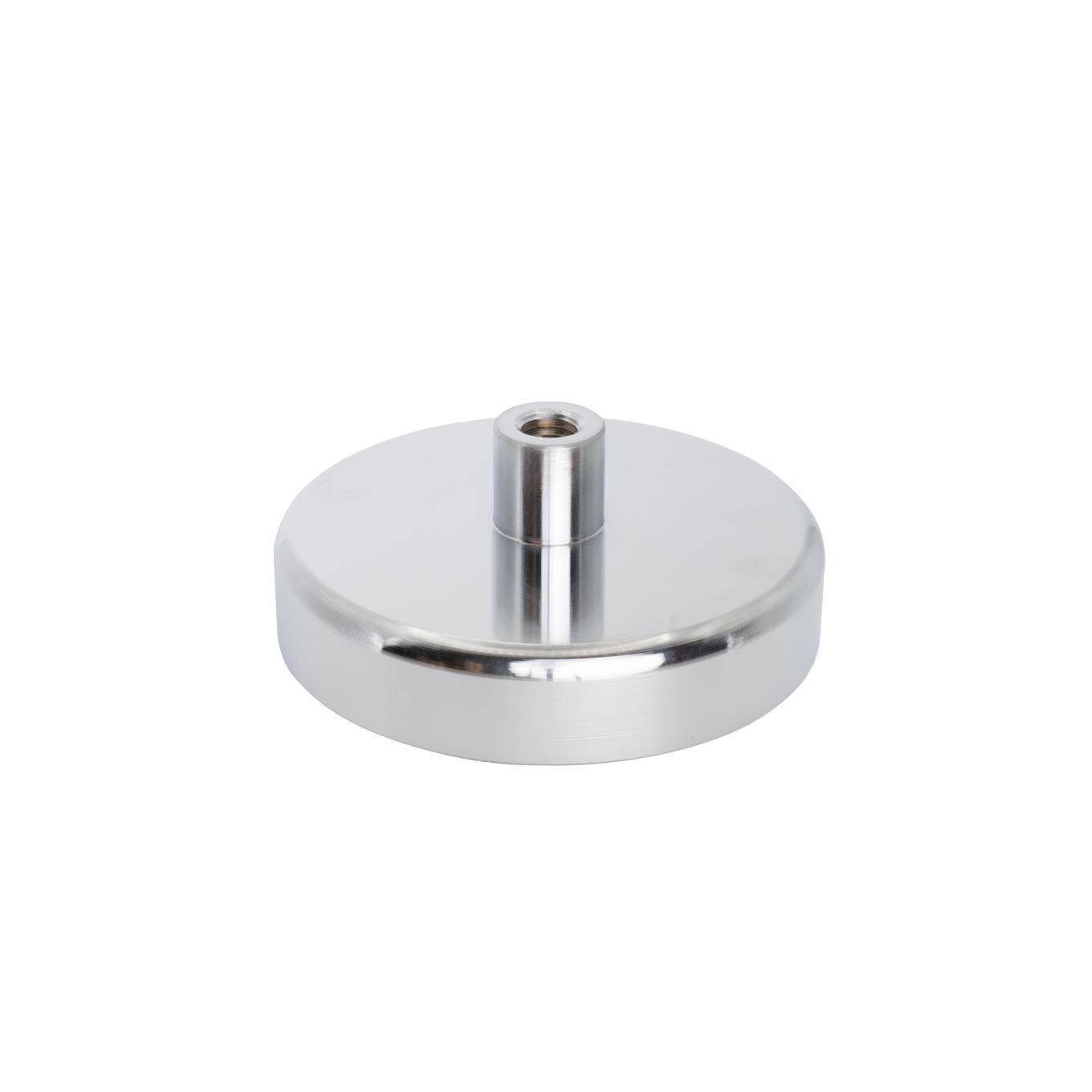 125mm dia x 50mm tall x M14 thread Ferrite Pot Magnet - 130kg Pull