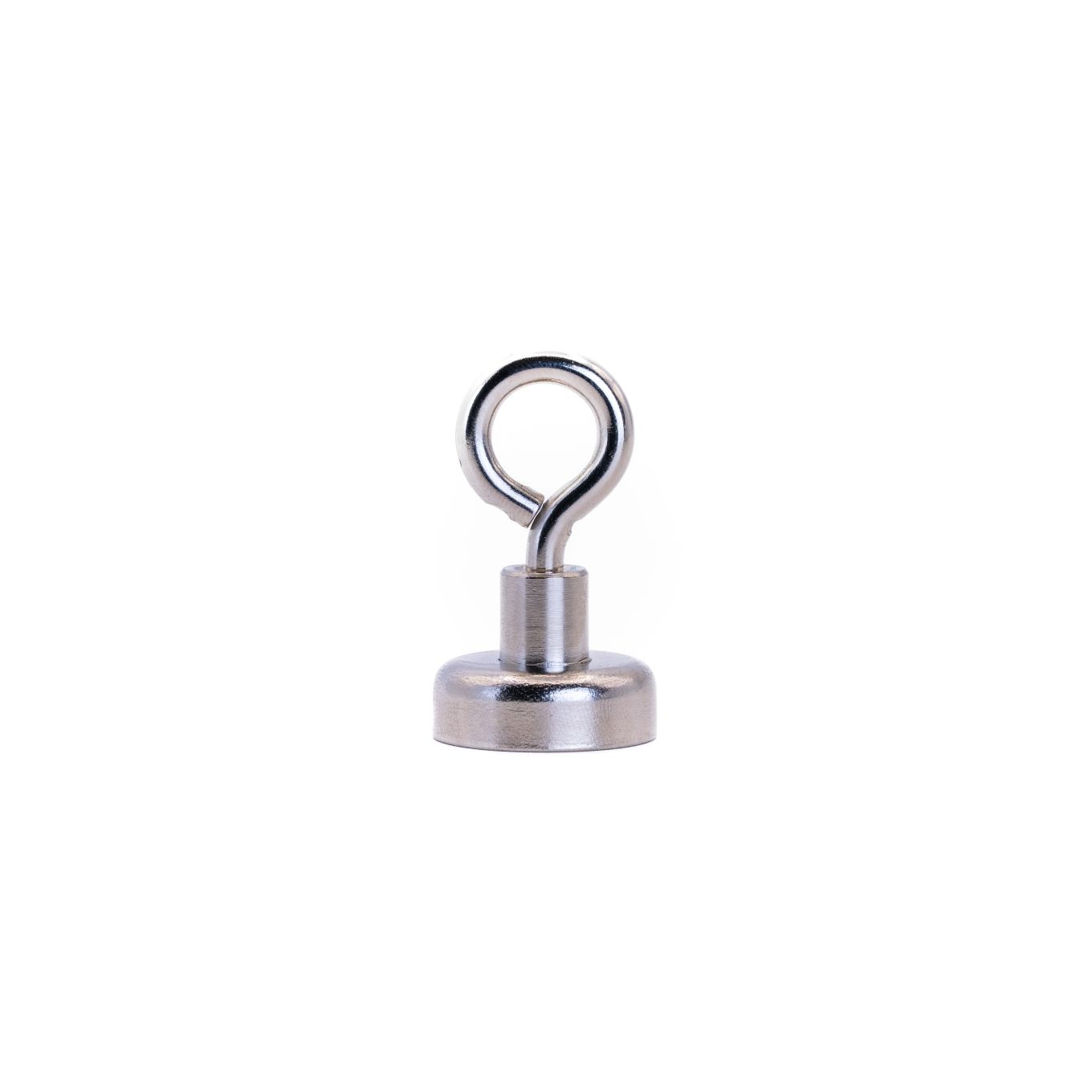20mm dia Neodymium Clamping Magnet with M4 Hook or Eyebolt - 16.5kg Pull
