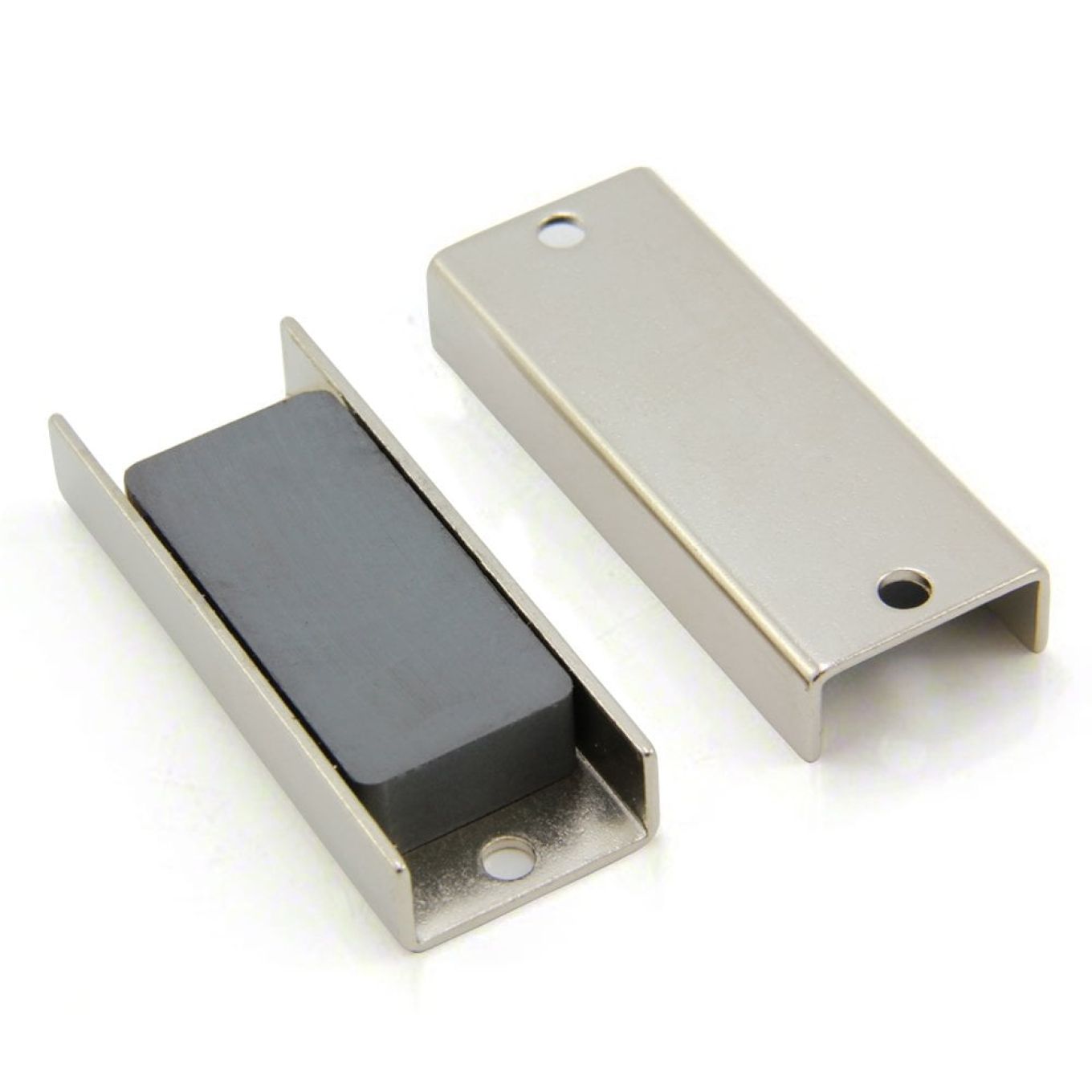 69 x 27 x 11.8mm thick (x 5mm hole) Ferrite Channel Magnet - 10kg Pull