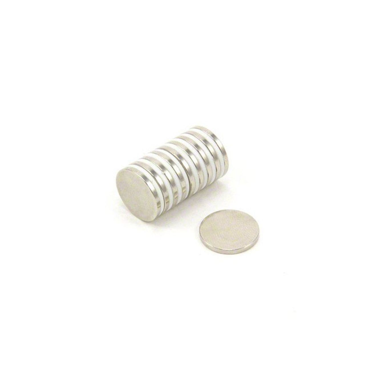 15mm dia x 1.5mm thick N35H Neodymium Magnets - 1.4kg Pull