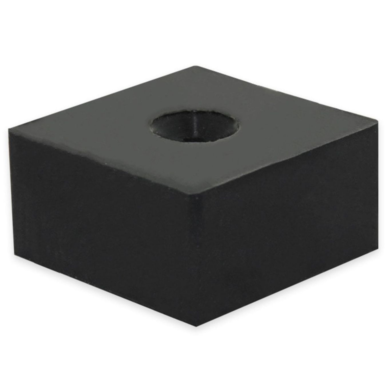 50 x 50 x 25mm thick Rubber Coated N42 Neodymium Magnet with 8.2mm dia c/sunk hole - 84kg Pull (North/South)