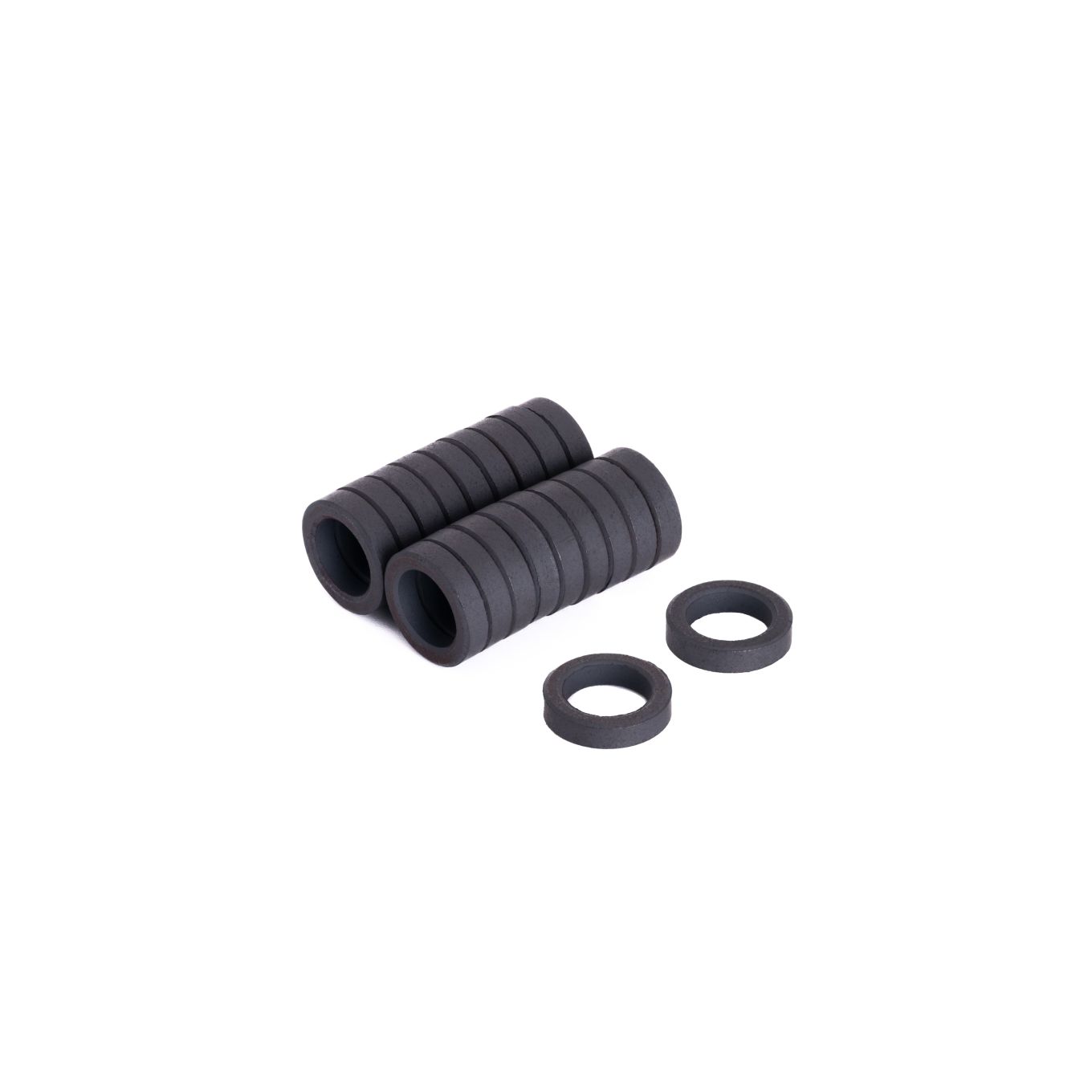 11.7mm O.D. x 7.9mm I.D. x 3mm thick Y10 Ferrite Magnets - 0.076kg Pull
